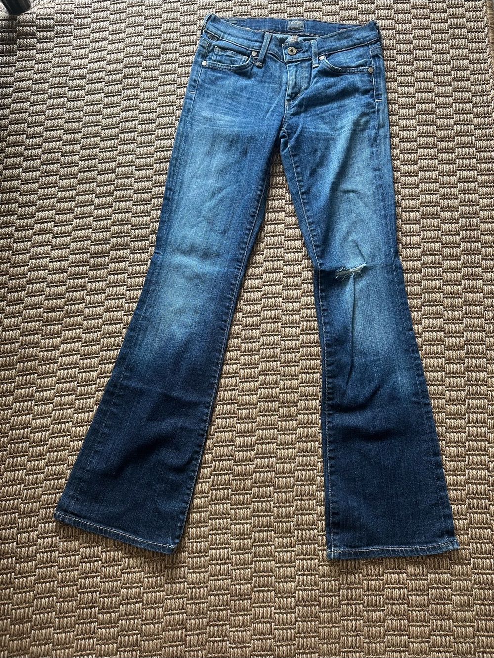 Citizens of Humanity Low Rise Bootcut Jeans Women’s Size 24 Made in USA Y2K Dark